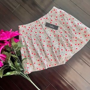 NEW Lulu's Cutie Red Floral Print Shorts Size S